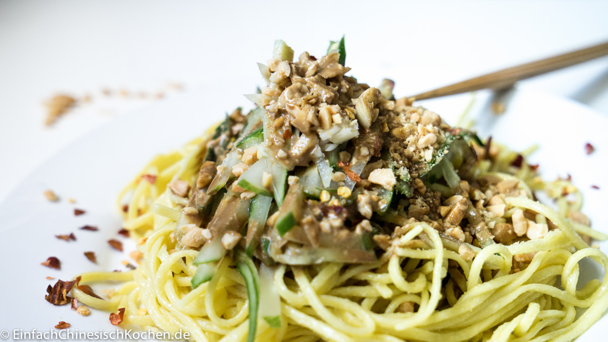 chinesischer Nudelsalat mit Sesampaste-3